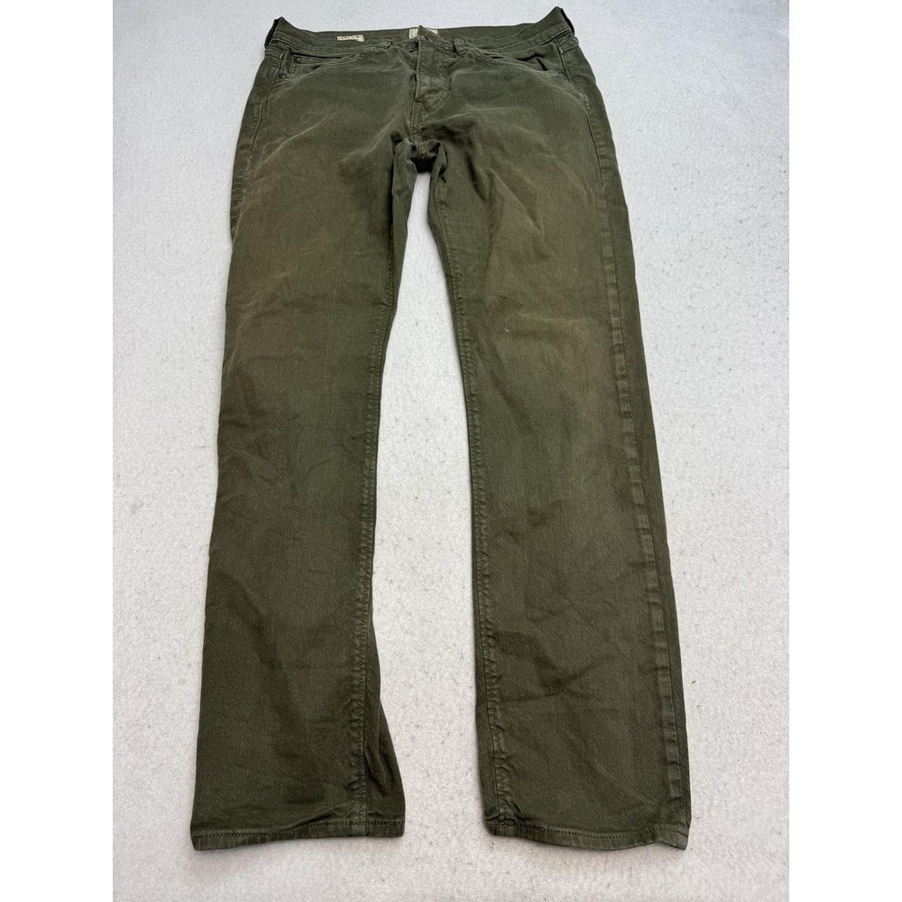 J.Crew 484 Jeans Mens 31x32 Green Slim‎ Taper Stretch Denim Pants Casual